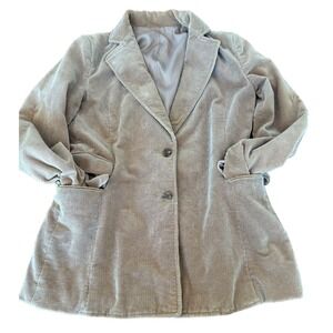 System tan brown corduroy blazer womens' size medium 38 bust office collegiate